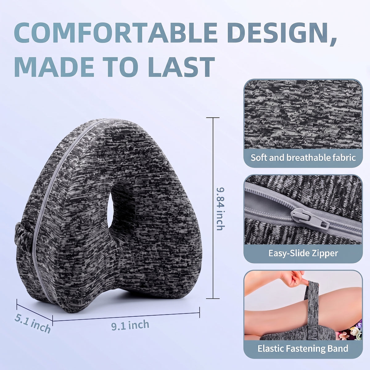 AlignRest Ergonomic Knee & Leg Pillow for Side Sleepers.