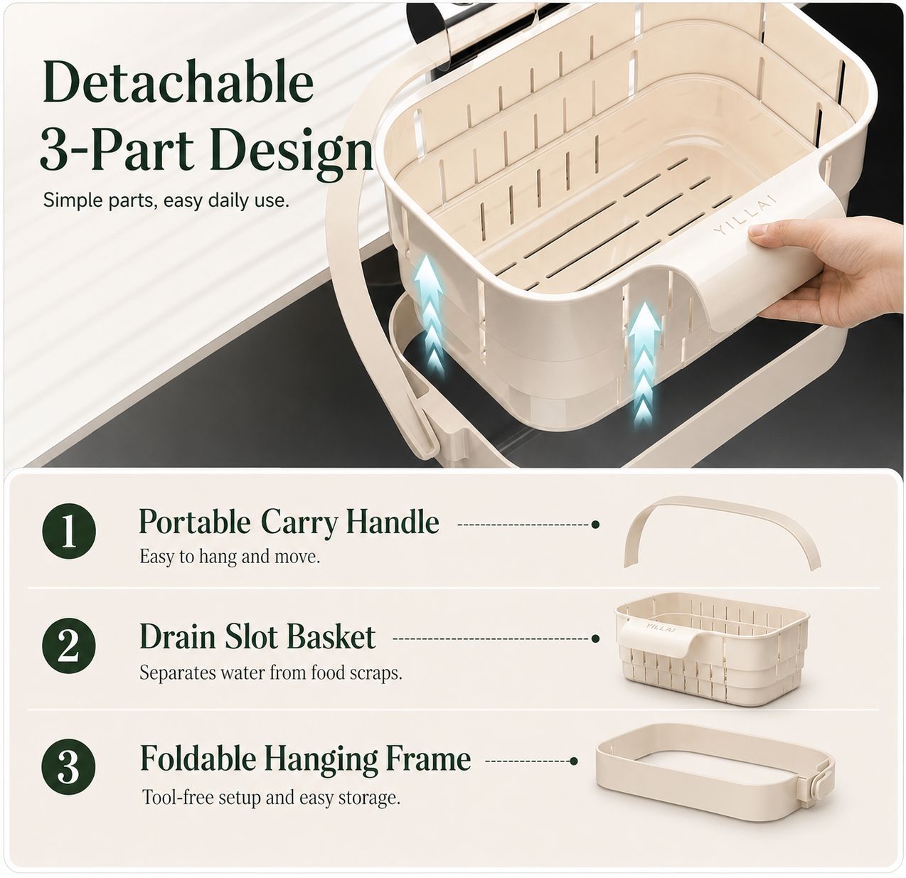 Foldable Hanging Sink Drain Basket